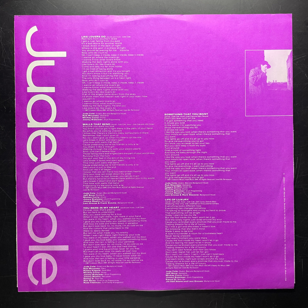 Jude Cole ‎– Jude Cole (США 1987г.)