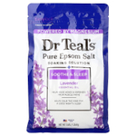 Dr. Teal's, чистая английская соль, раствор для замачивания, лаванда, 1,36 кг (3 фунта)