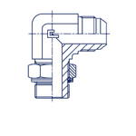 Штуцер FRG90 JIC 1.7/8" BSP1.1/2"