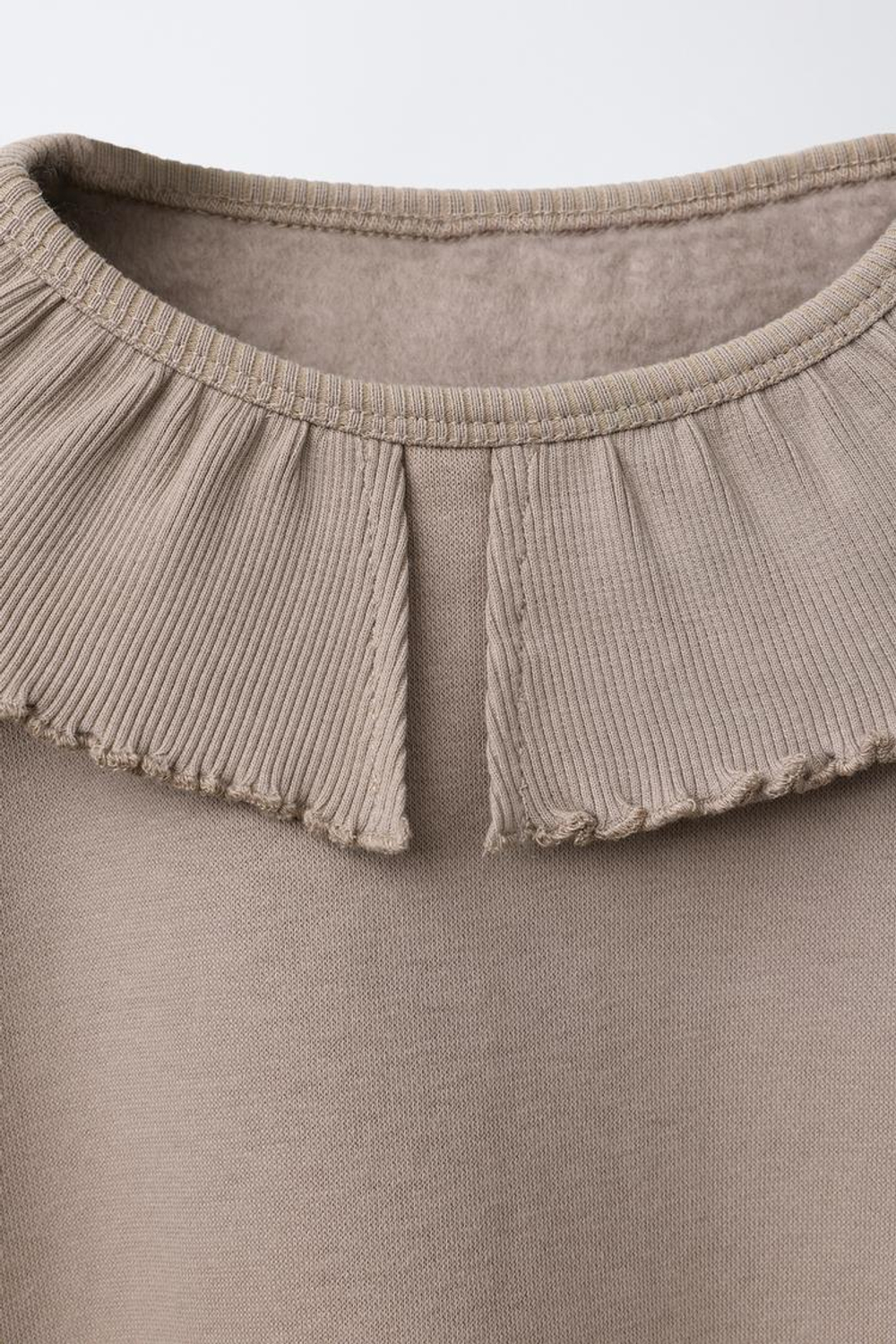 ZARA ТОЛСТОВКА В РУБЧИК С ВОРОТНИКОМ «КЛОДИН», КАМЕННО-СЕРЫЙ