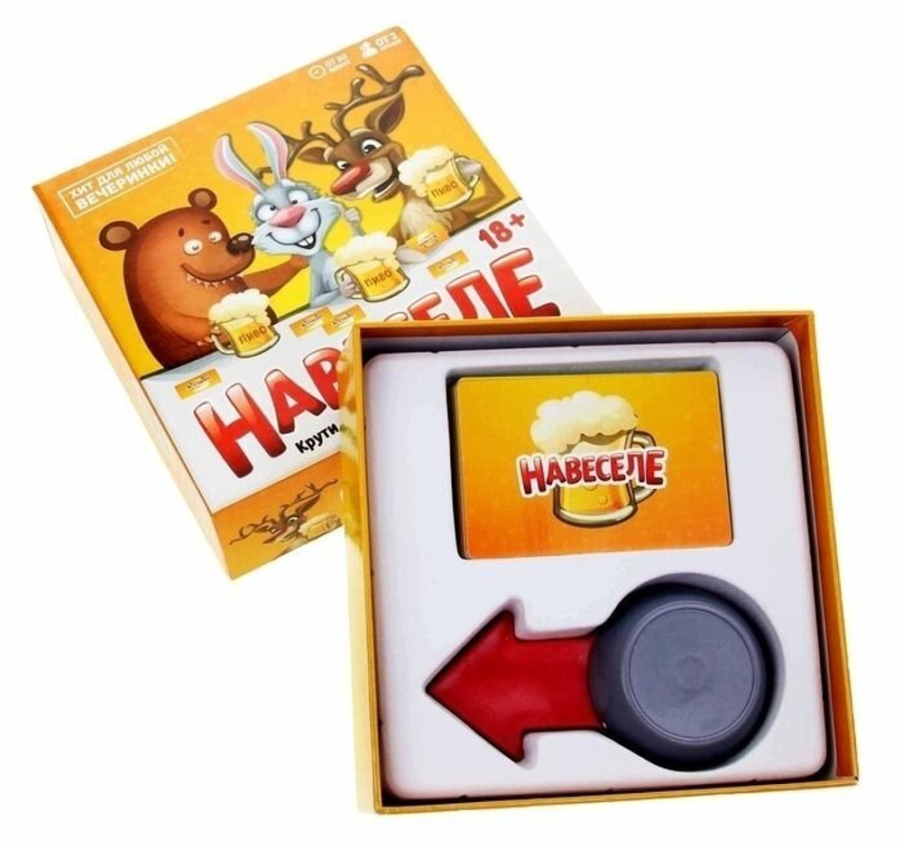 Игра для компании настольная Навеселе  18+