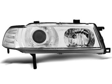 Передние фары Honda Prelude 4 angel eyes chrome