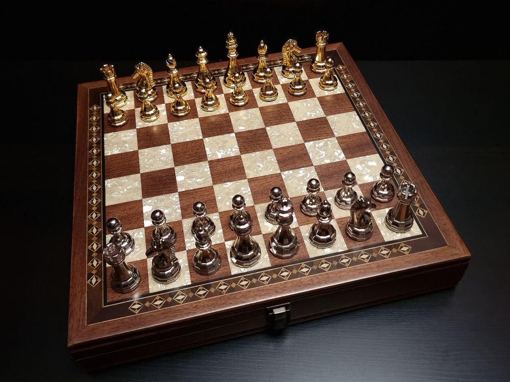 Шахматы "Престиж" большие 39х39 см орех антик (2813.WAL) 8