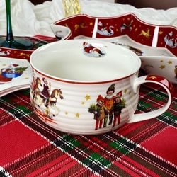 Lenardi 305-205 Бульонница 500мл НОВЫЙ ГОД в под.уп.(х24)Фарфор