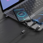 Кабель USB BOROFONE BX50 3 в 1 для iPhone/Micro/Type C (черный) 1m