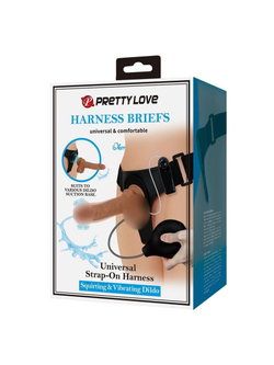 Страпон с вибрацией и эффектом эякуляции Pretty Love