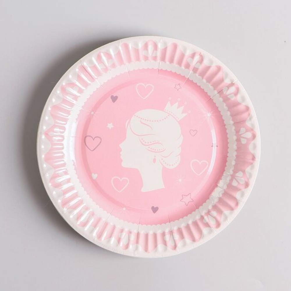 Тарелки бумажные «Принцесса», 17/23 см, 6 шт