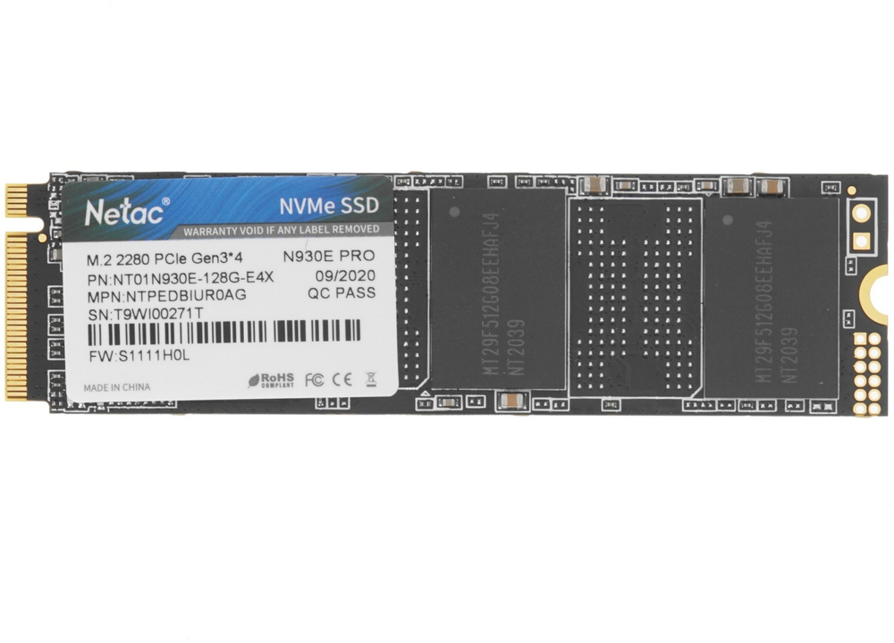 SSD Netac NT01N930E-128G-E4X 128 Гб
