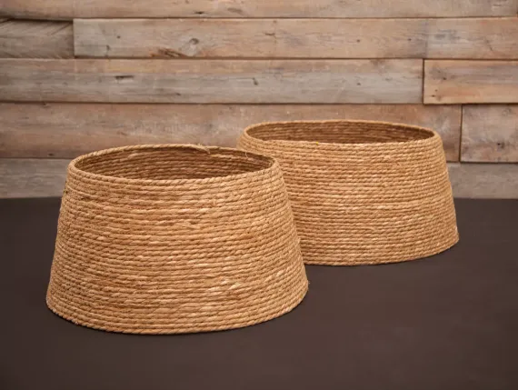 Джутовая корзина под елку 26х58 см., коричневая, Christmas DeLuxe (86497)