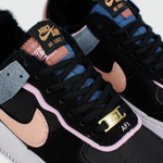 Кроссовки Nike Air Force 1 Shadow with Fur Black Pink