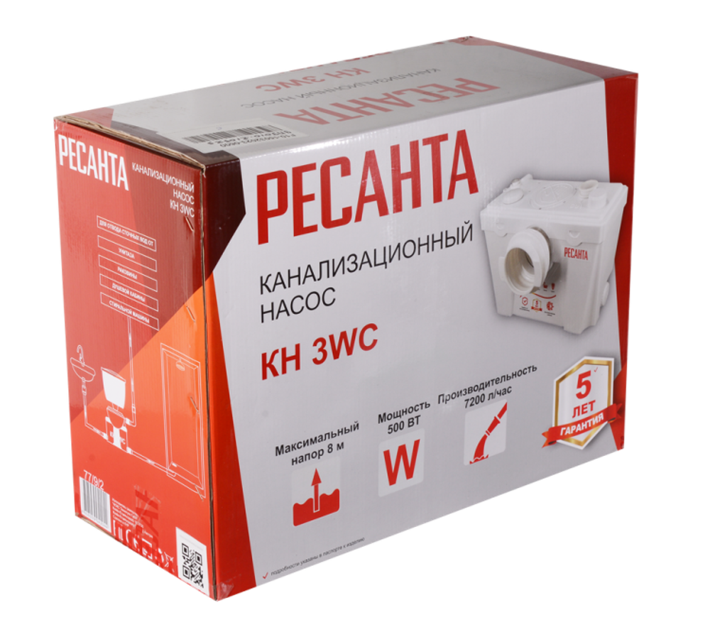 Канализационный насос Ресанта КН 3WC в Москве