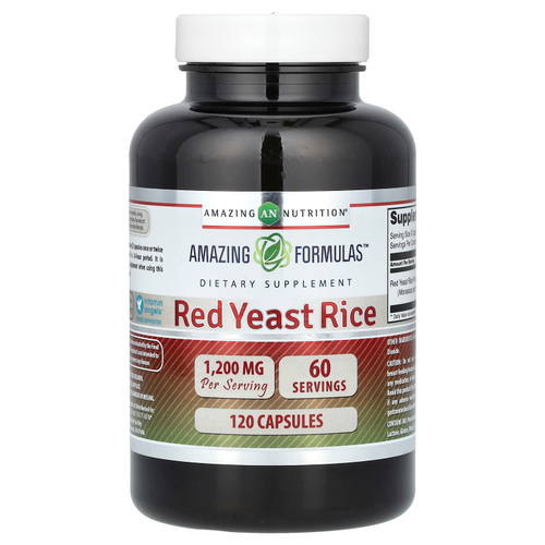 Amazing Nutrition, Красный дрожжевой рис, 120 капсул (600 мг на капсулу)