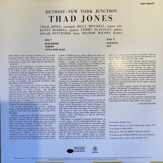 Thad Jones - Detroit - New York Junction - (Blue Note x The Third Man) LP