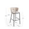 Ciselia Барный стул из бежевой синели и черной стали 75 см
