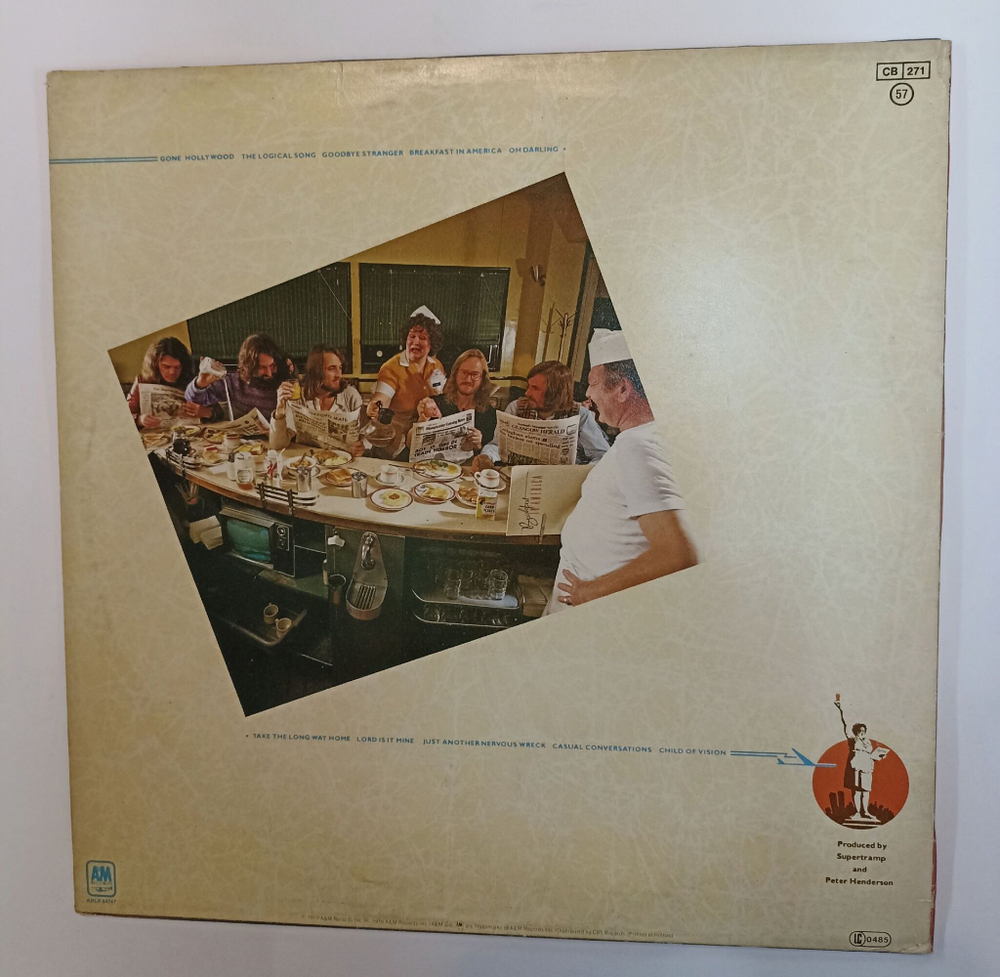 Винтажная виниловая пластинка LP Supertramp Breakfast In America (Holland 1979)