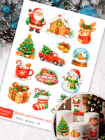 Трансфер переводной - декаль для свечей и гипса новый год 012 А5