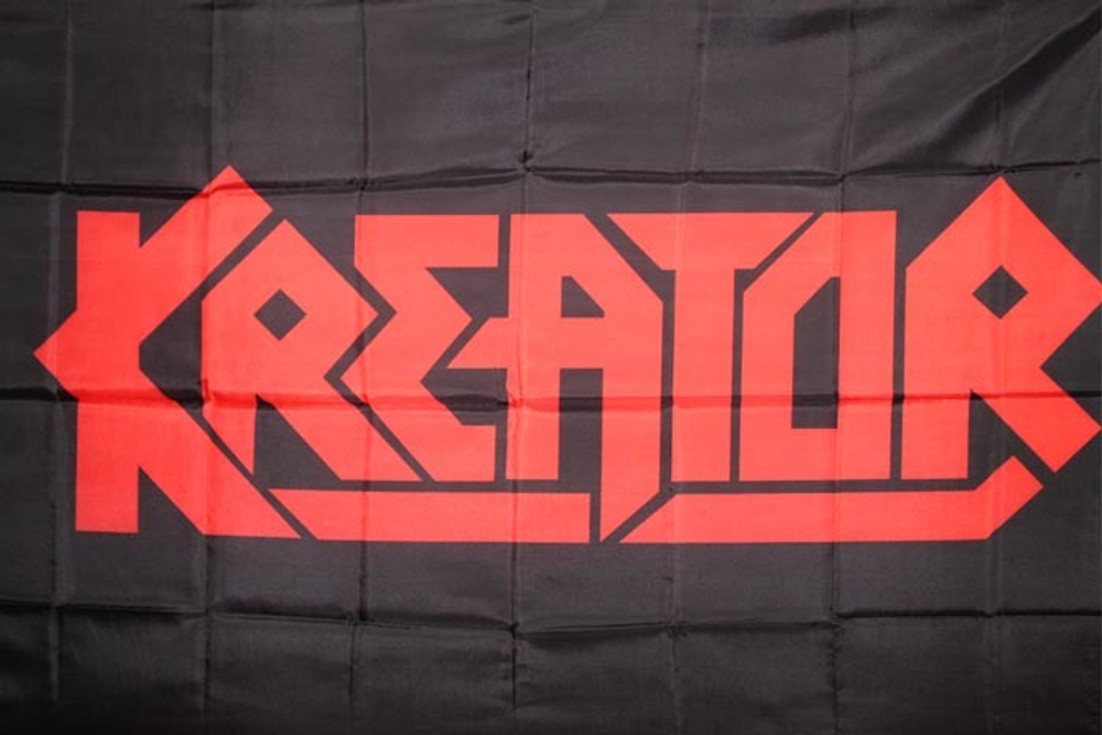 Флаг Kreator красн.надпись