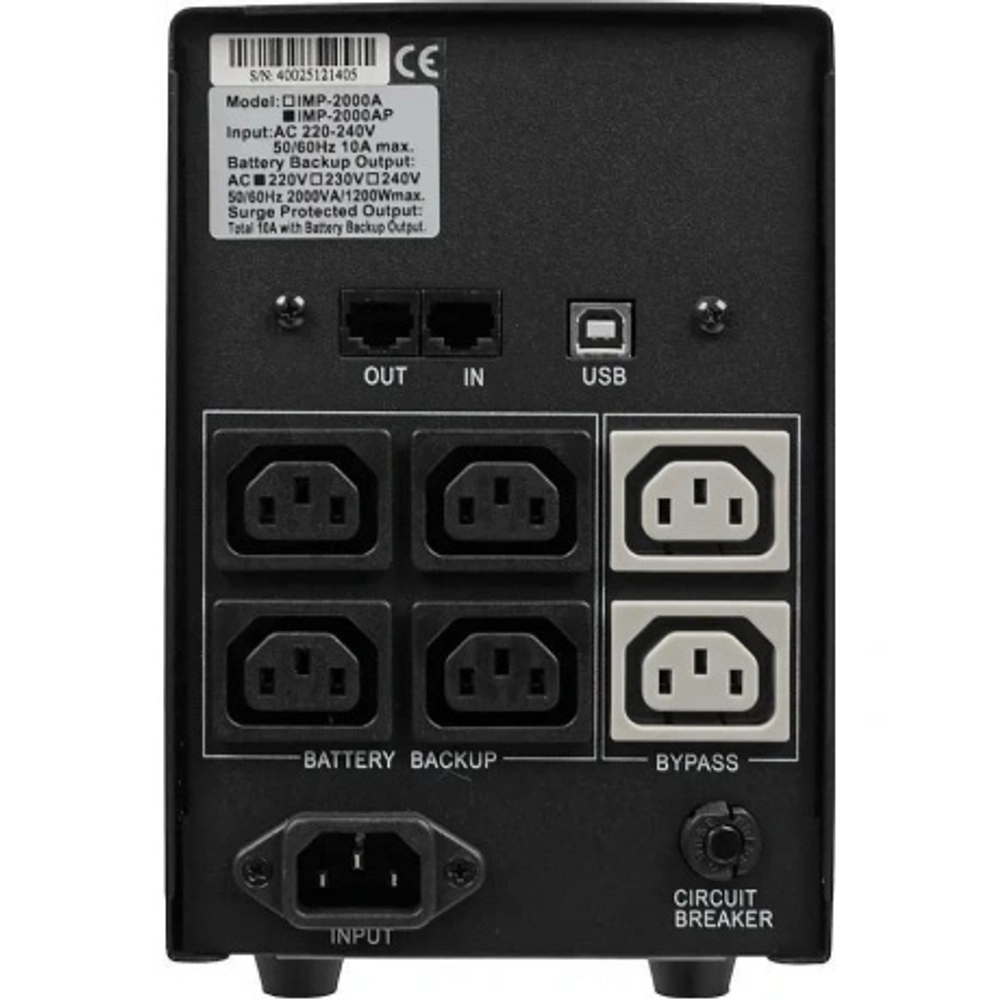 ИБП Powercom Imperial IMP-2000AP 1200W black