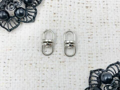 Поворотное кольцо для брелока, ш. 6 мм, L 18 мм, никель