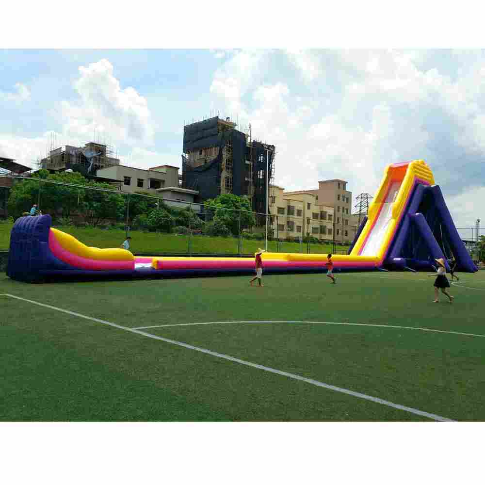 Надувная прямая водная горка «Экстремальный спуск», 55*12*10 м