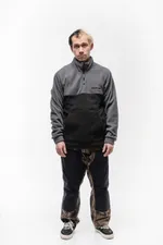 Толстовка Асфальт Флис "ЗАЛЕСЬЕ - Мох" Черный/Серый