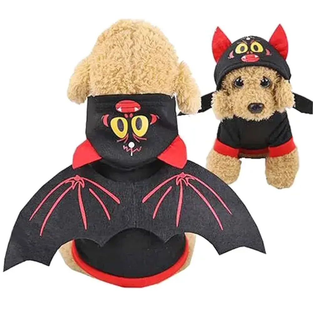 Кофта - толстовка с капюшоном для собак мелких пород «Летучая мышь», размер L (45*35*26см)