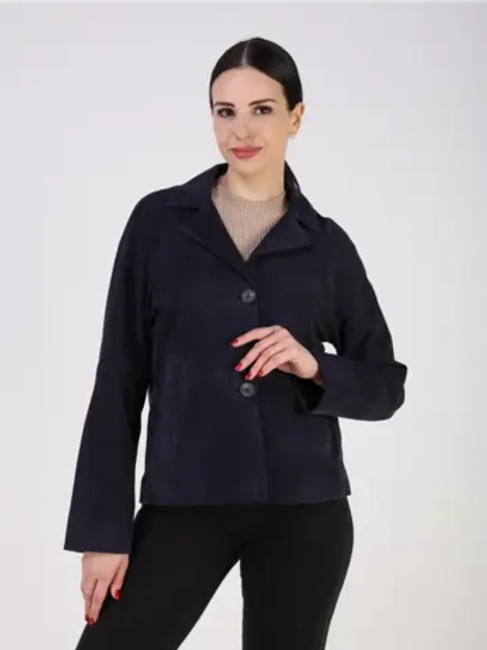 Кожаная куртка демисезонная замшевая пиджак укороченный