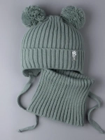 Шапка со снудом для девочки демисезонная