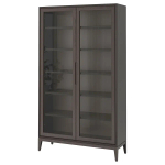 Шкаф со стеклянными дверцами  - REGISSÖR IKEA/ РЕЖИССЕР/РЕЖИСЁР ИКЕА, 118x203х38 см, черный/прозрачный