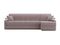 Диван угловой с оттоманкой Денвер 1,6 - Velutto 22 коричневый/  коричневая накладка