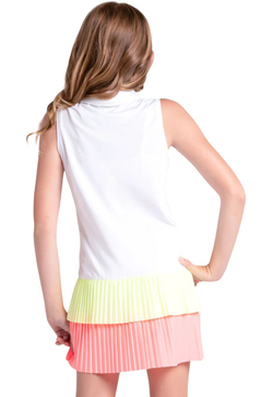 Теннисное платье Lucky in Love Match Pleated Polo - wihite