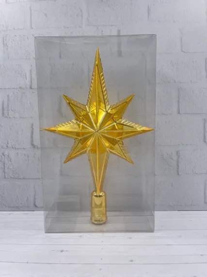 Елочная макушка Звезда Востока 25 см., пластик, золото, Christmas DeLuxe (89604)