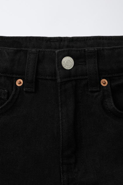 ZARA ДЖИНСОВЫЕ ШОРТЫ, ЧЕРНЫЙ