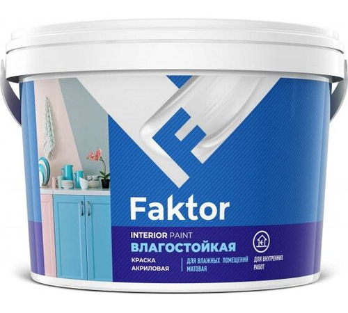Краска В/Д 2,5кг влагостойкая Фактор ЯК