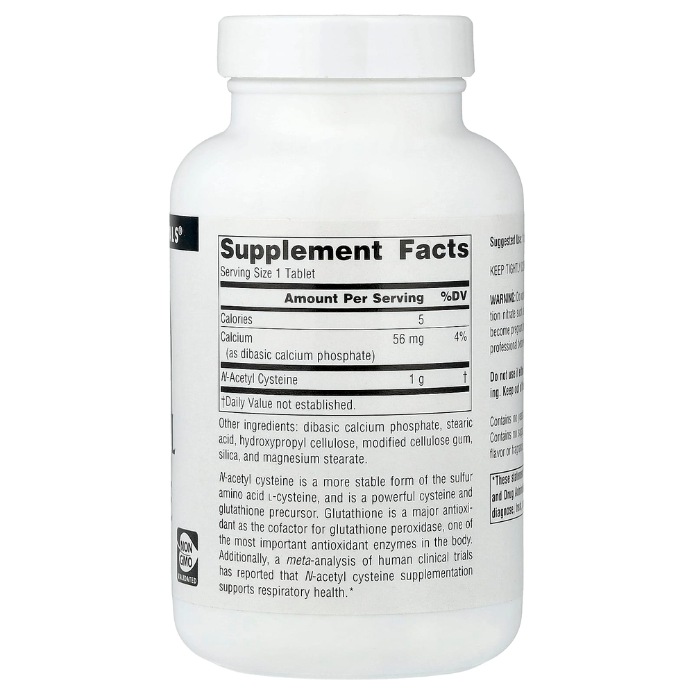 Source Naturals, N-ацетилцистеин, 1000 мг, 120 таблеток