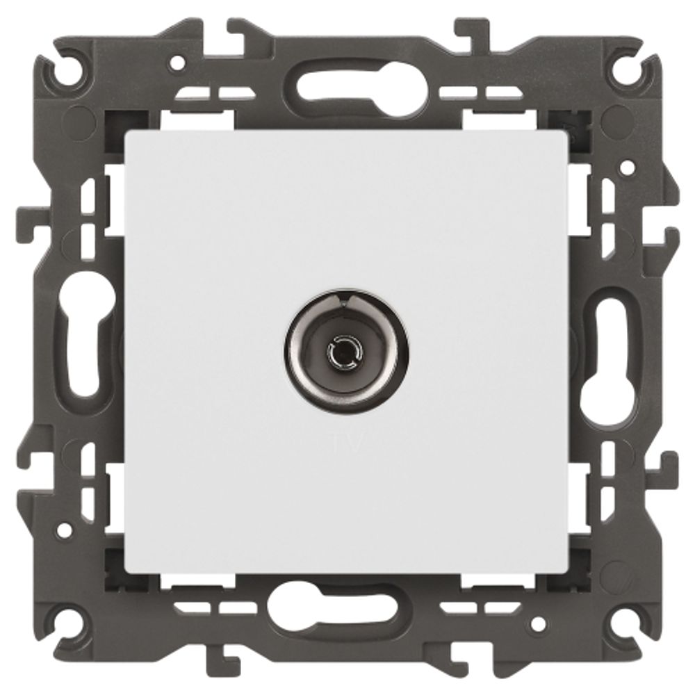 Розетка ЭРА Elegance 14-3101-01М TV одиночная, белый матовый