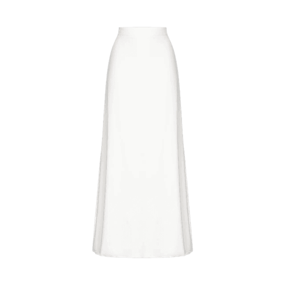 Юбка макси А-силуэта с декоративными пуговицами сзади из шёлка