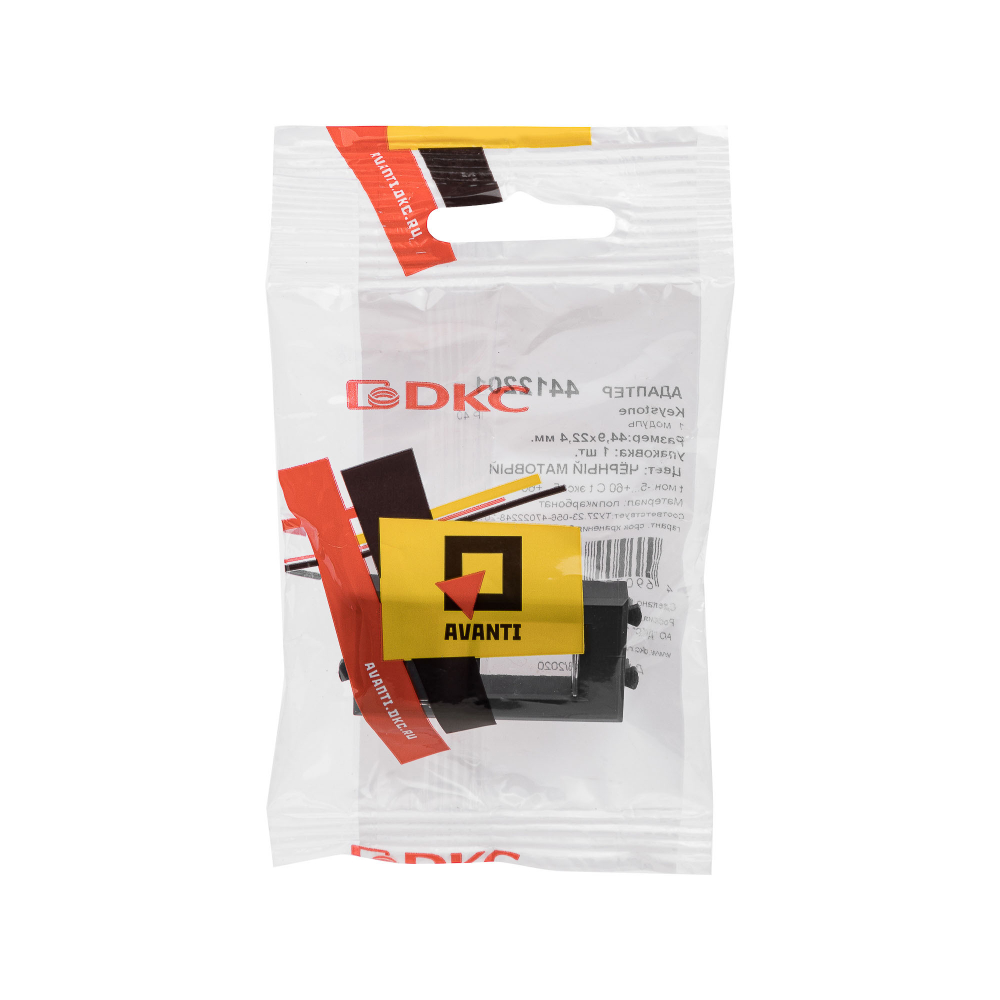 Адаптер для Keystone, "Avanti", "Черный матовый", 1 модуль