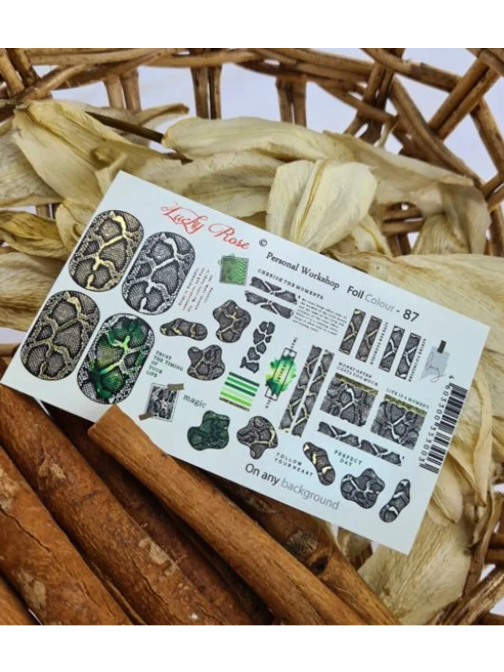Lucky Rose Слайдеры наклейки для ногтей Foil 87