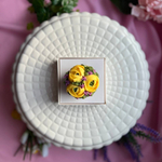 Шоколадный горшочек "Кремовый цветник"