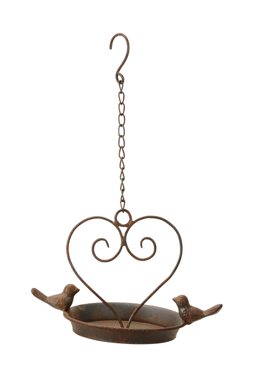 Кормушка для птиц "Сердце" рустик 23x15x35см