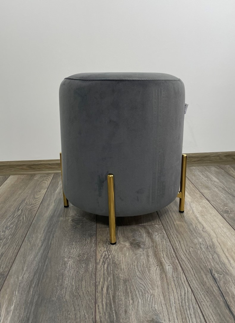 Пуф для гостиной М-City DISAUR Райс (Rice) Bluvel-14 Серый, Золотой