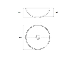 Раковина-чаша Bronze de Luxe Melody, 400x400x140