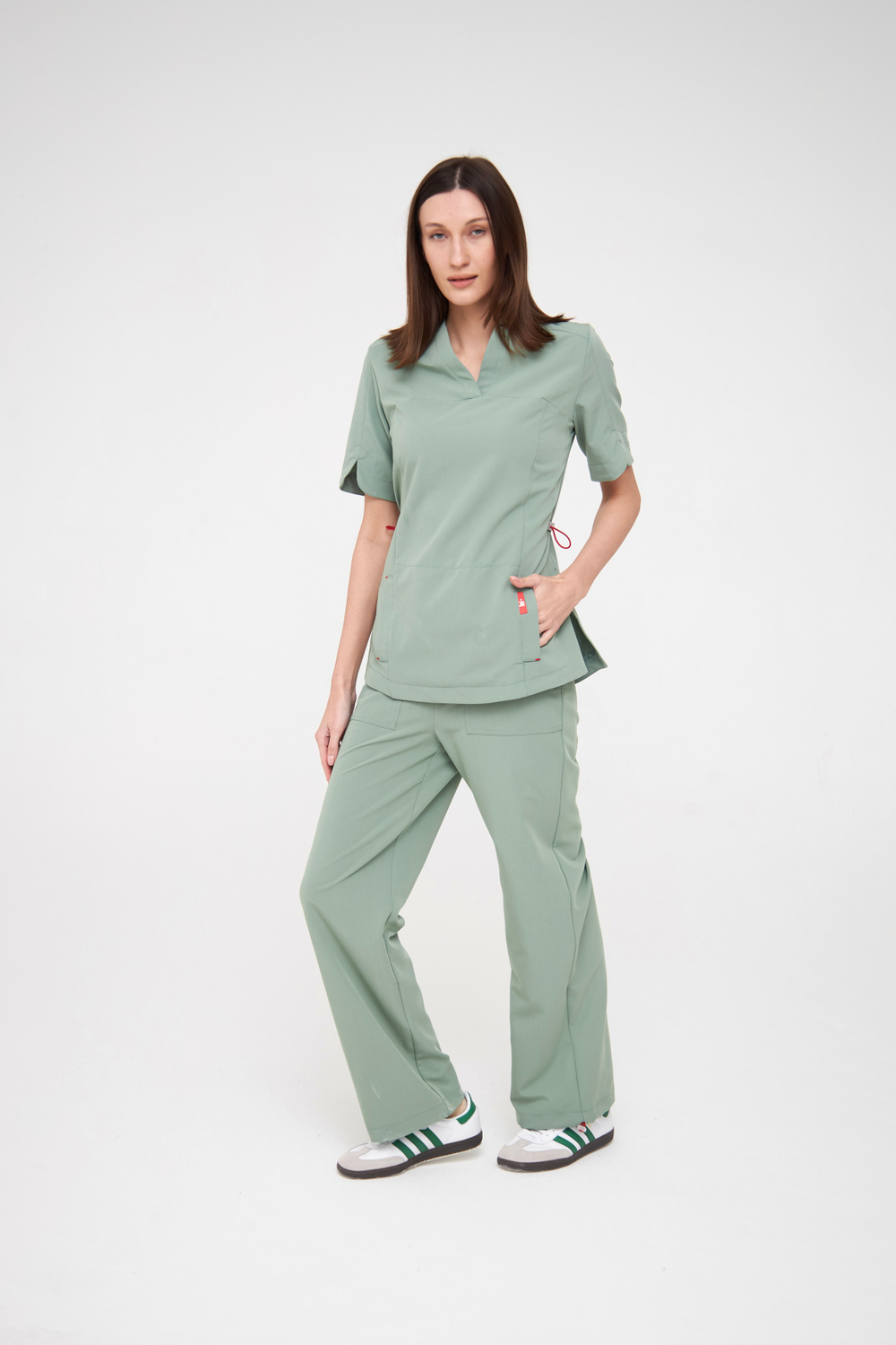 Топ медицинский женский Ньюлук, шалфей ОЛД