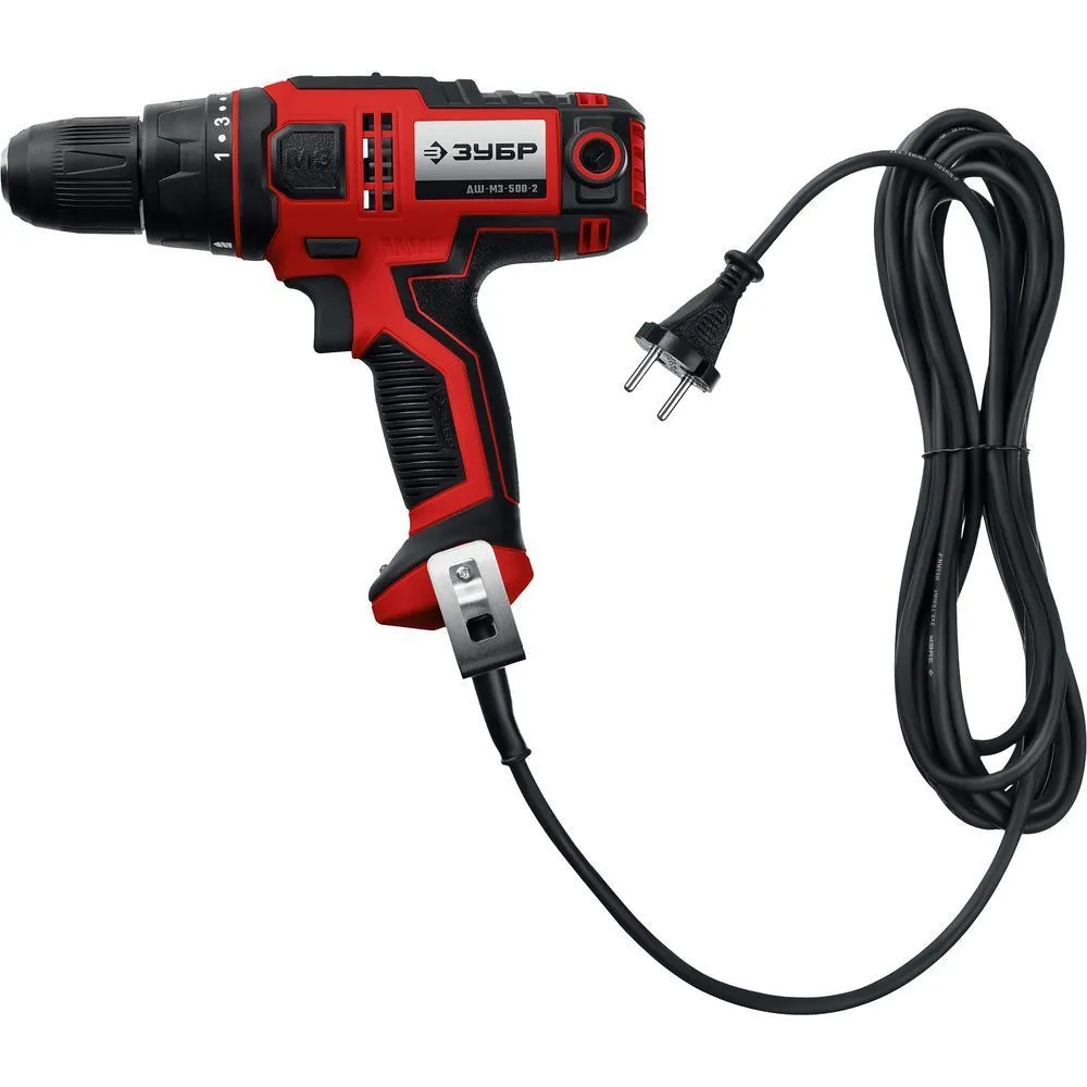 Дрель-шуруповерт сетевая Зубр ДШ-М3-500-2