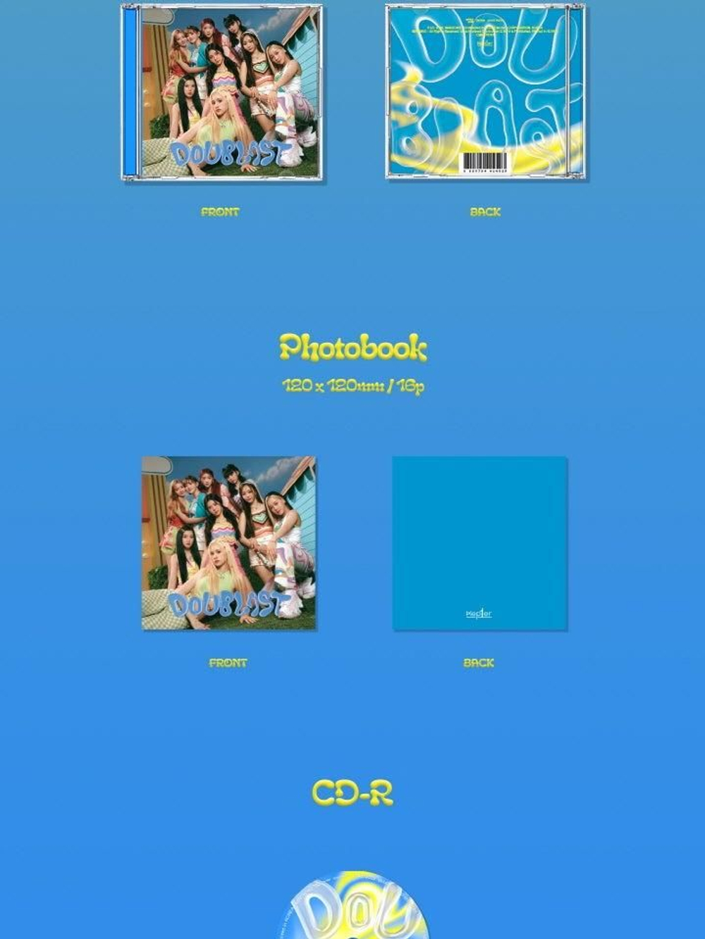 Альбом Kep1er - DOUBLAST 2nd Mini Album JEWEL 2 Version SET