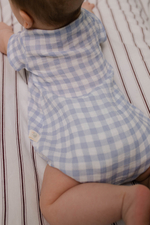 Боди из муслина, Клетка синяя