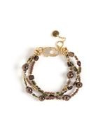 Браслет "Trio Balls Hematite" Gold