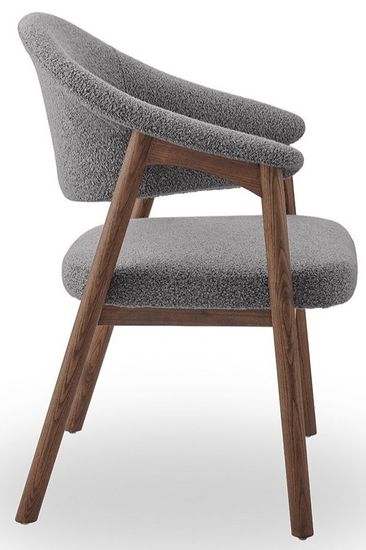 Cтул Comfy 5 с подлокотниками, бежевая ткань, ножки орех