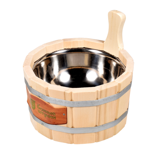 УШАТ ШАЙКА БАННЫЕ ШТУЧКИ С НЕРЖ ВСТАВКОЙ ЛИПА 3,5Л 33215